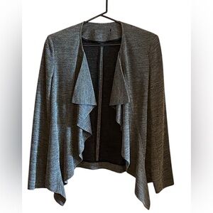 gray open waterfall blazer